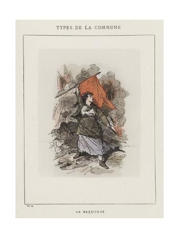 Giclee Print: La Barricade by Charles Albert d'Arnoux Bertall: 24x18in