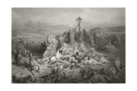 Giclee Print: Moses and the Brazen Serpent: 24x16in