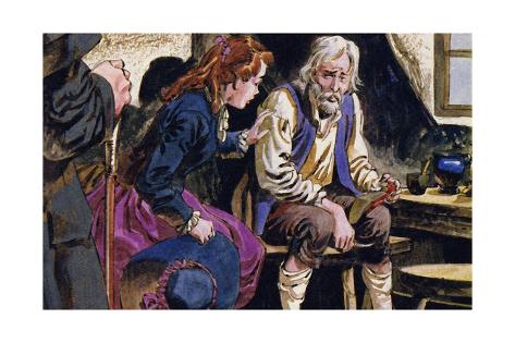 Giclee Print: The Elderly Cobbler Did Not Recognise His Daughter: 24x16in