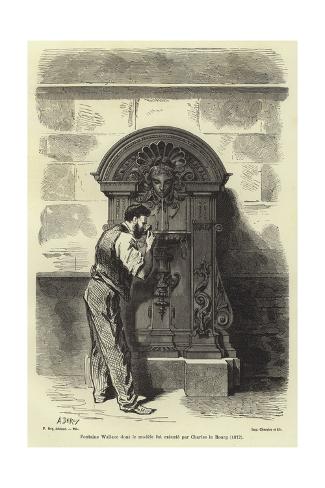 Giclee Print: Wallace Fountain Designed by Charles Auguste Lebourg, Paris, 1872: 24x16in