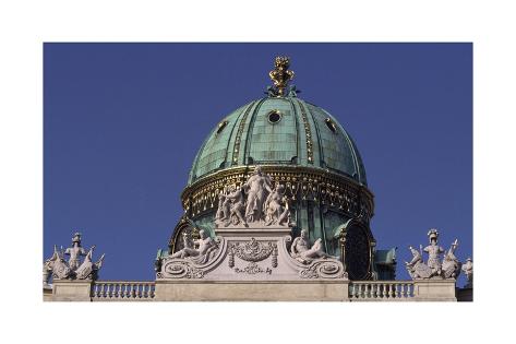 Giclee Print: Central Dome of St Michael's Wing, Hofburg Palace, Michael's Square: 24x16in