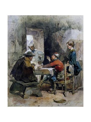 Giclee Print: Garibaldian Recounting Tales, 1868 by Paolo Riccardi: 24x18in