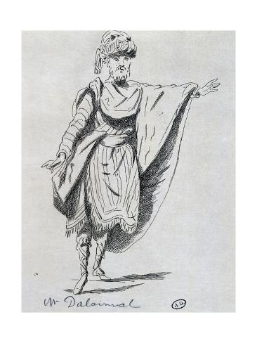 Giclee Print: Actor Dalainval in Role of Nawab in Athalie by Jean Racine: 24x18in