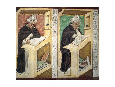 Giclee Print: St Albert Great, Detail from Cycle of Forty Illustrious Members of Dominican Order, 1352 by Tommaso Da Modena Tommaso Da Modena: 24x18i