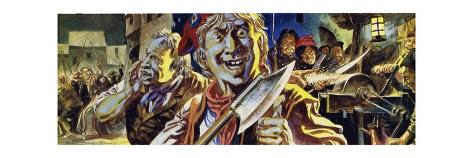 Giclee Print: The Mobs Gathered in the Streets and Many Prisoners Were Murdered That Night: 42x14in