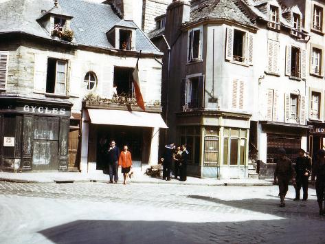 Photographic Print: A Street in Cherbourg, Recently Liberated by the United States Army, July 1944: 24x18in