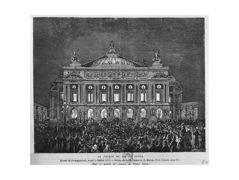 Giclee Print: France, Paris, Opening of the Opera National De Paris, Designed by Charles Garnier: 24x18in