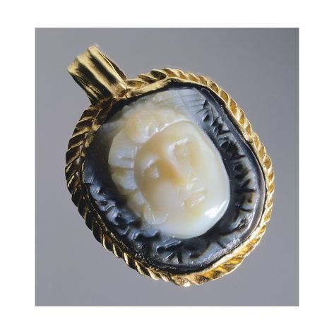 Giclee Print: Medallion with Cameo of Bust of Athena: 16x16in