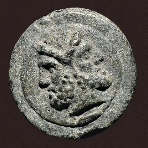 Photo: Two Faced Roman God Janus on Ancient Rome Coin: 16x16in