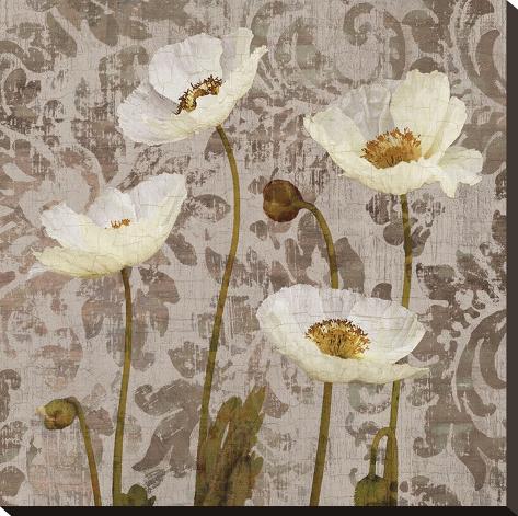 Stretched Canvas Print: Damask Blooms III by Tania Bello: 24x24in