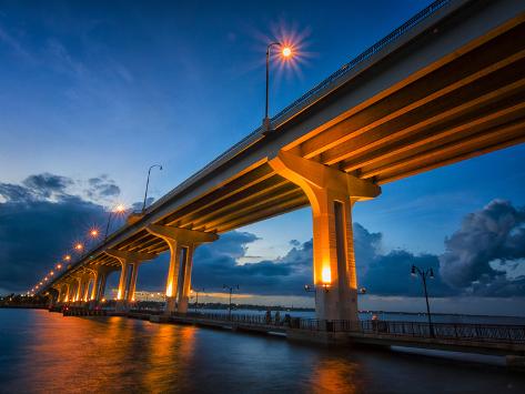 Photographic Print: Jensen Beach Causeway, Florida by Frances Gallogly: 24x18in