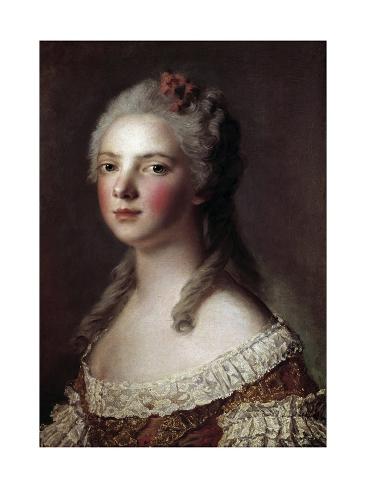 Giclee Print: Portrait of Marie Adelaide of France known as Madame Adelaide by Jean-Marc Nattier: 24x18in