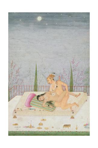 Giclee Print: The Couple Making Love Show the Proper Posture for Female Type: Padmini; Male Type: Shasha: 24x16in