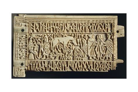 Giclee Print: Carved Whalebone Casket Panel, from Treasure of Church of Saint Julien at Brioude: 24x16in
