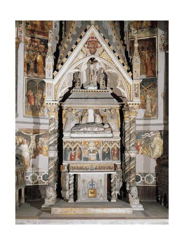 Giclee Print: Tomb of Arrigo Minutolo, Painted Marble: 24x18in