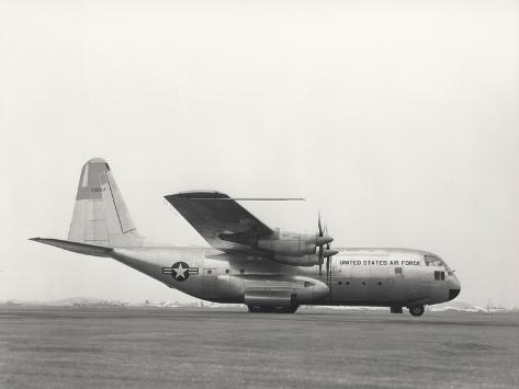 Photographic Print: The Yc-130 First Flight from Burbank, California: 24x18in