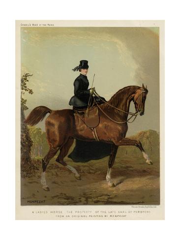 Giclee Print: Lady Riding Sidesaddle: 24x18in