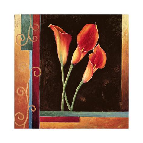 Giclee Print: Orange Callas by Jill Deveraux: 20x20in