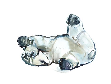 Giclee Print: Snow Rub (Polar Bear), 2013 by Mark Adlington: 24x18in