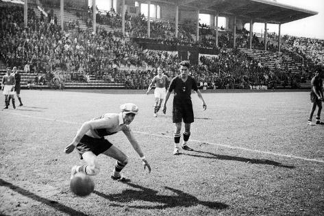 Photographic Print: Soccer World Cup 1934: Match at the National Pnf (National Fascist Party) in Rome by Luigi Leoni: 24x16in