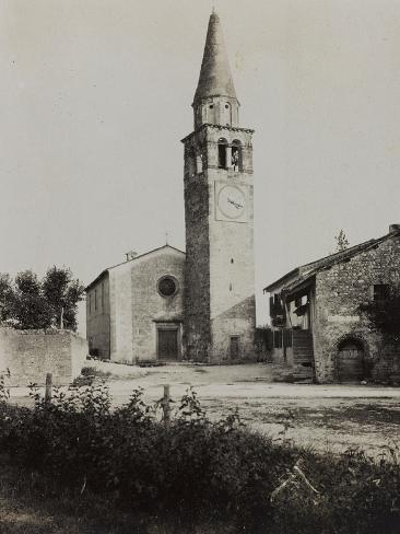 Photographic Print: The Old Church of Premariacco During the First World War by Luigi Verdi: 24x18in