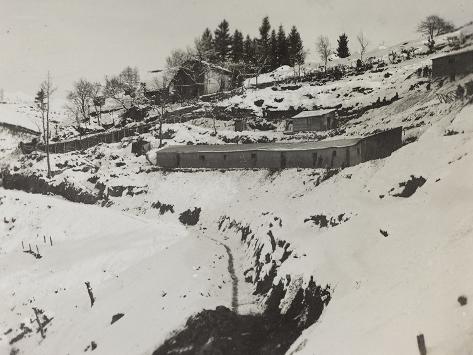 Photographic Print: Military Barracks in Case Cance During the First World War by Luigi Verdi: 24x18in