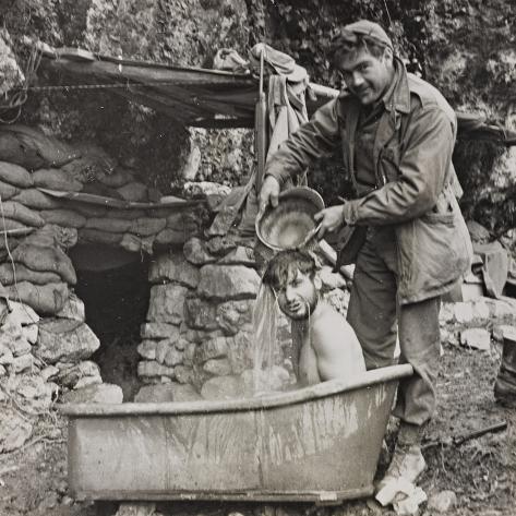 Photographic Print: Partisans During the Bath, World War II by Luigi Leoni: 16x16in