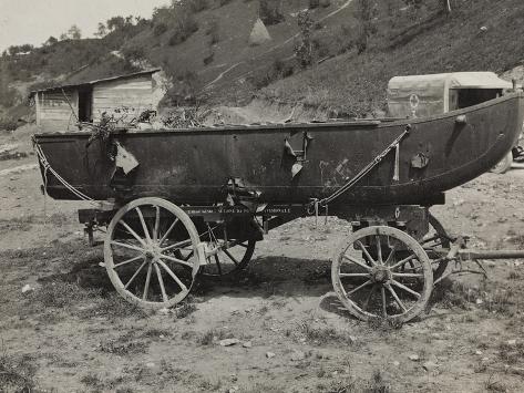 Photographic Print: Boat Used on the River Isonzo During the First World War by Luigi Verdi: 24x18in