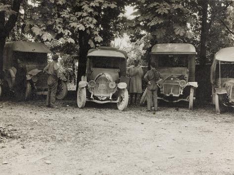 Photographic Print: British Ambulances in Gorizia During the First World War by Luigi Verdi: 24x18in