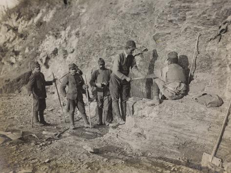 Photographic Print: Preparation of a Mine During the First World War by Luigi Verdi: 24x18in