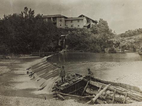 Photographic Print: Mill on the River Natisone in Premariacco During the First World War by Luigi Verdi: 24x18in