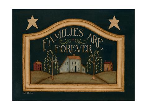 Art Print: Families are Forever by Kim Lewis: 24x18in