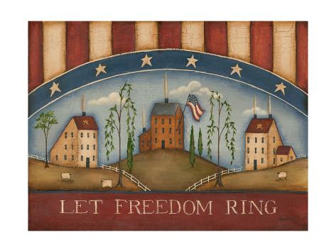 Art Print: Let Freedom Ring by Kim Lewis: 16x12in