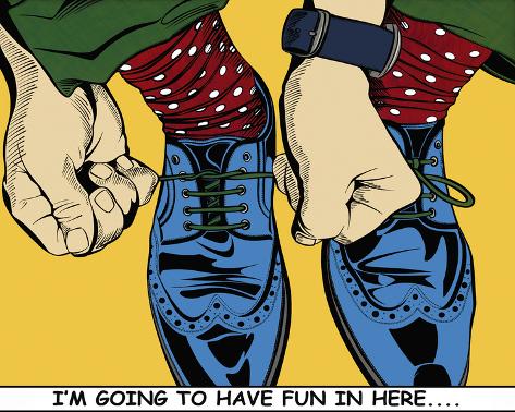 Giclee Print: I'm Going to Have Fun in Here. by Deborah Azzopardi: 16x20in