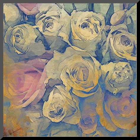 Mounted Print: Art Floral Vintage Colorful Background. To See Similar, Please Visit My Portfolio by Irina QQQ: 10x10in
