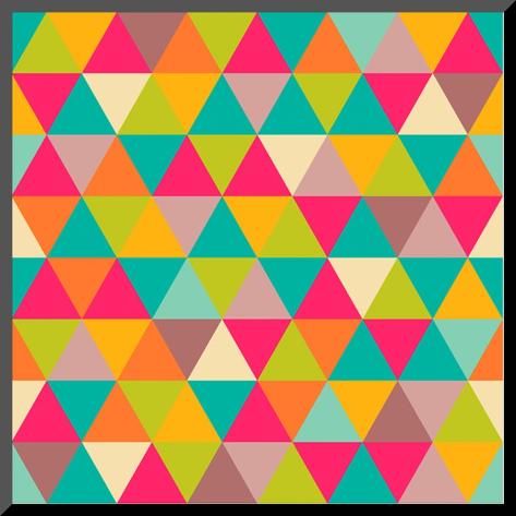 Mounted Print: Abstract Geometric Triangle Seamless Pattern by Heizel: 10x10in