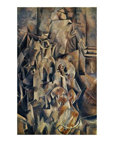 Art Print: Violon and Jug by Georges Braque: 40x30in