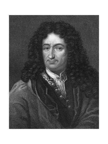 Giclee Print: Gottfried Wilhelm Von Leibniz, German Philosopher and Mathematician by B Holl: 24x18in