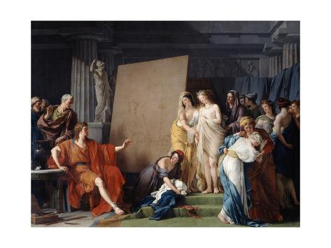Giclee Print: Zeuxis Choosing a Model from the Beautiful Girls of Croton, 1789 by Francois-Andre Vincent: 16x12in