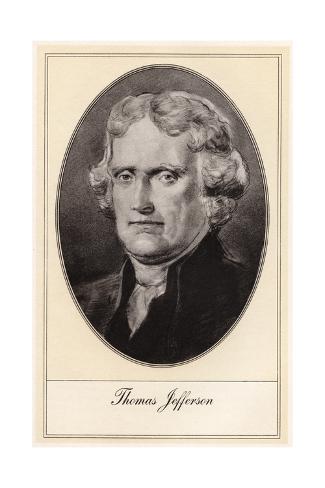 Giclee Print: Thomas Jefferson, Third President of the United States by Gordon Ross: 24x16in