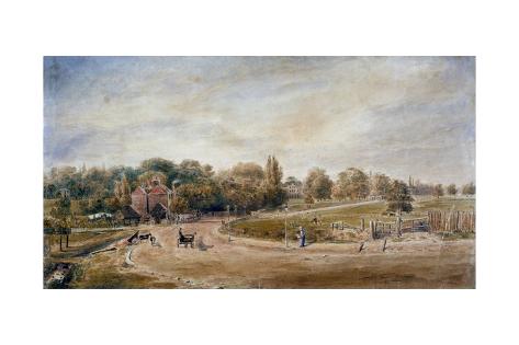 Giclee Print: Court Lane and Lordship Lane, Dulwich, London, 1860 by JC Mandy: 24x16in