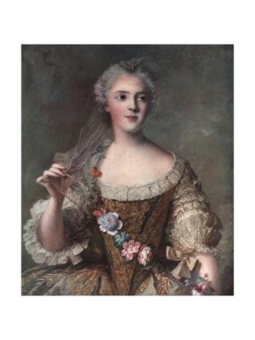 Giclee Print: Madame Sophie, Daughter of Louis XV, 1909 by Jean-Marc Nattier: 24x18in