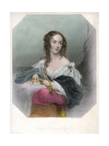Giclee Print: Lady Caroline Capel, C1800-1820 by John Hayter: 24x18in