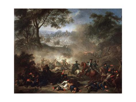 Giclee Print: The Battle of Lesnaya, 1717 by Jean-Marc Nattier: 24x18in