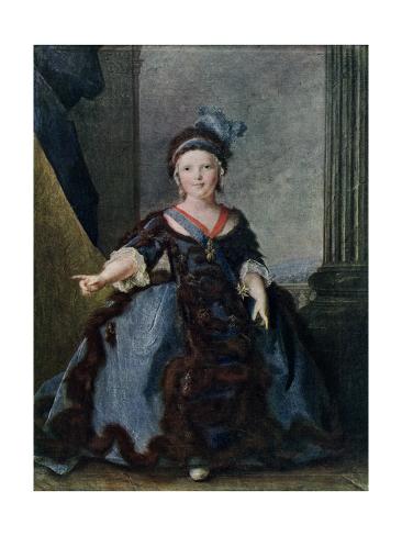 Giclee Print: Louis of France, 1754 by Jean-Marc Nattier: 24x18in