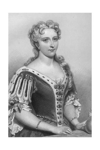 Giclee Print: Caroline of Brandenburg-Ansbach (1683-173), Queen Consort of King George Ii, 1851 by John Brown: 24x16in