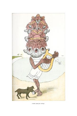 Giclee Print: Homer, Going His Round, 1904 by Max Beerbohm: 24x16in