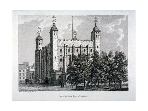 Giclee Print: View of the White Tower, Tower of London, 1784: 24x18in