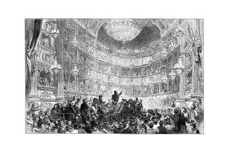 Giclee Print: A Meeting of the Anti-Corn Law League in Drury Lane Theatre, London, 1838: 24x16in