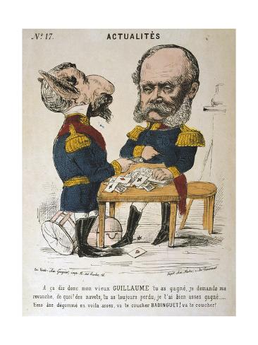 Giclee Print: Napoleon III of France and Wilhelm I of Prussia, Franco-Prussian War, 1870-1871: 24x18in